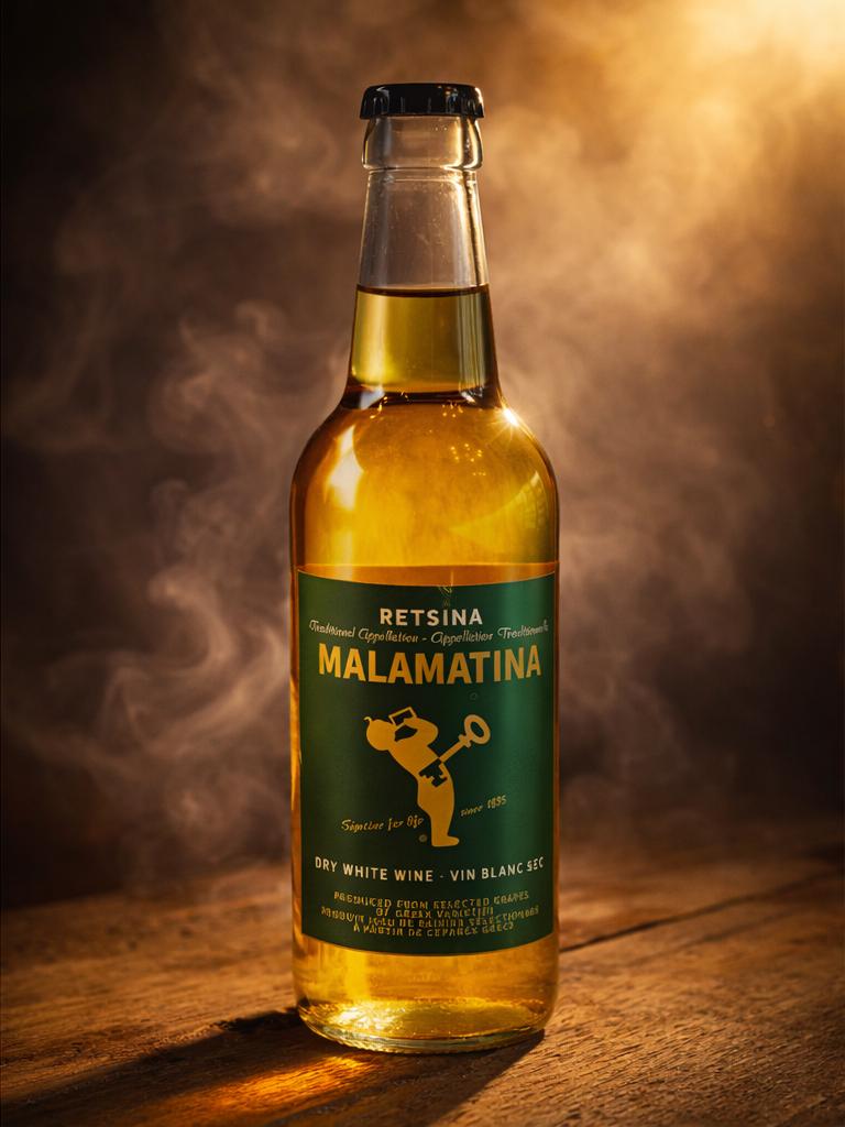 Vin alb, Retsina Malamatina 500ml - imagine 3