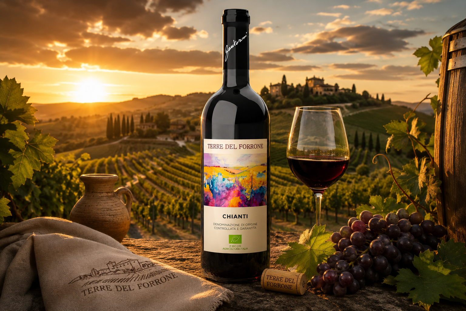Vin rosu, Terre del Forrone Chianti DOCG organic - imagine 2