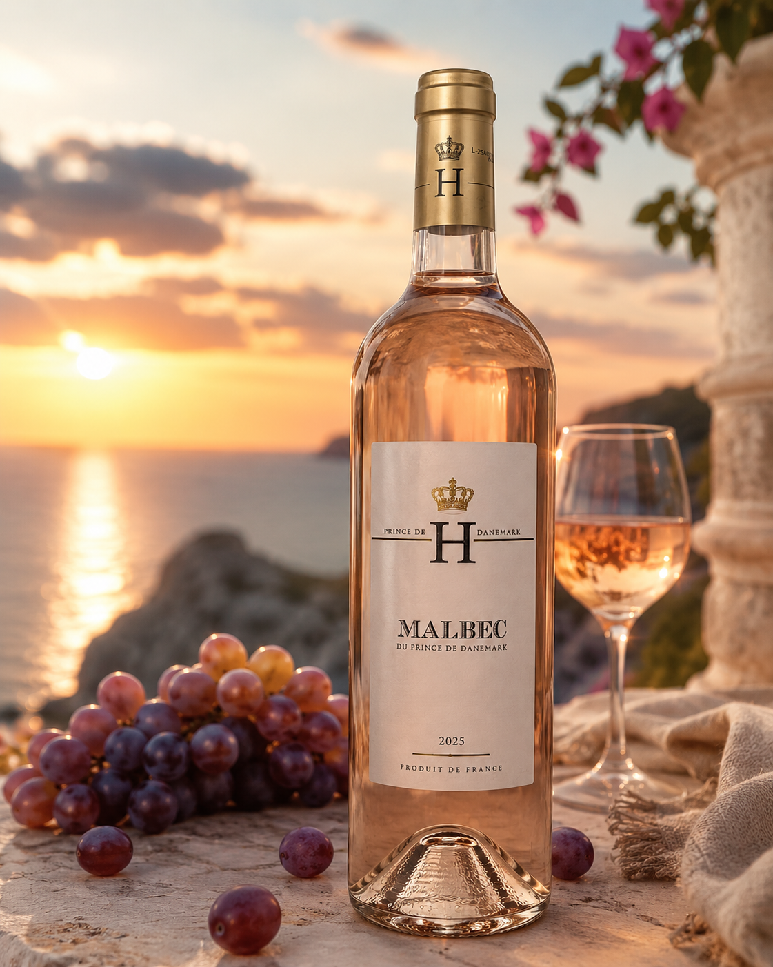 Vin rose, Prince de Danemark Malbec, Franta - imagine 2